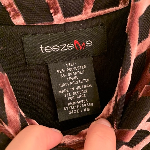 Velvet trapeze dress pink - Picture 2 of 3